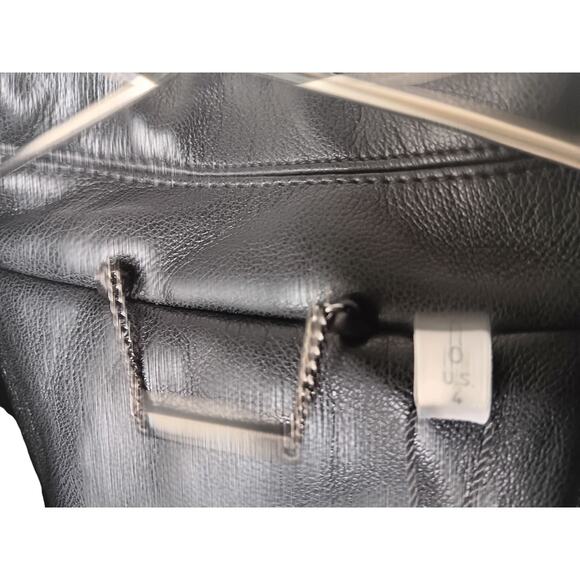 Chico’s Faux Leather Topper Coat Black Longline Blazer Jacket Size 0 (S) NWT - Picture 14 of 16